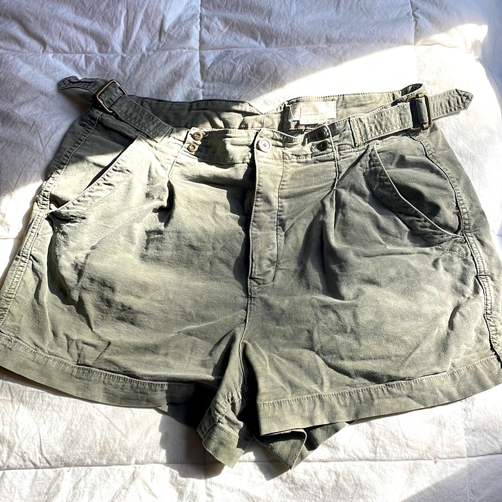 Green Anthropologie shorts